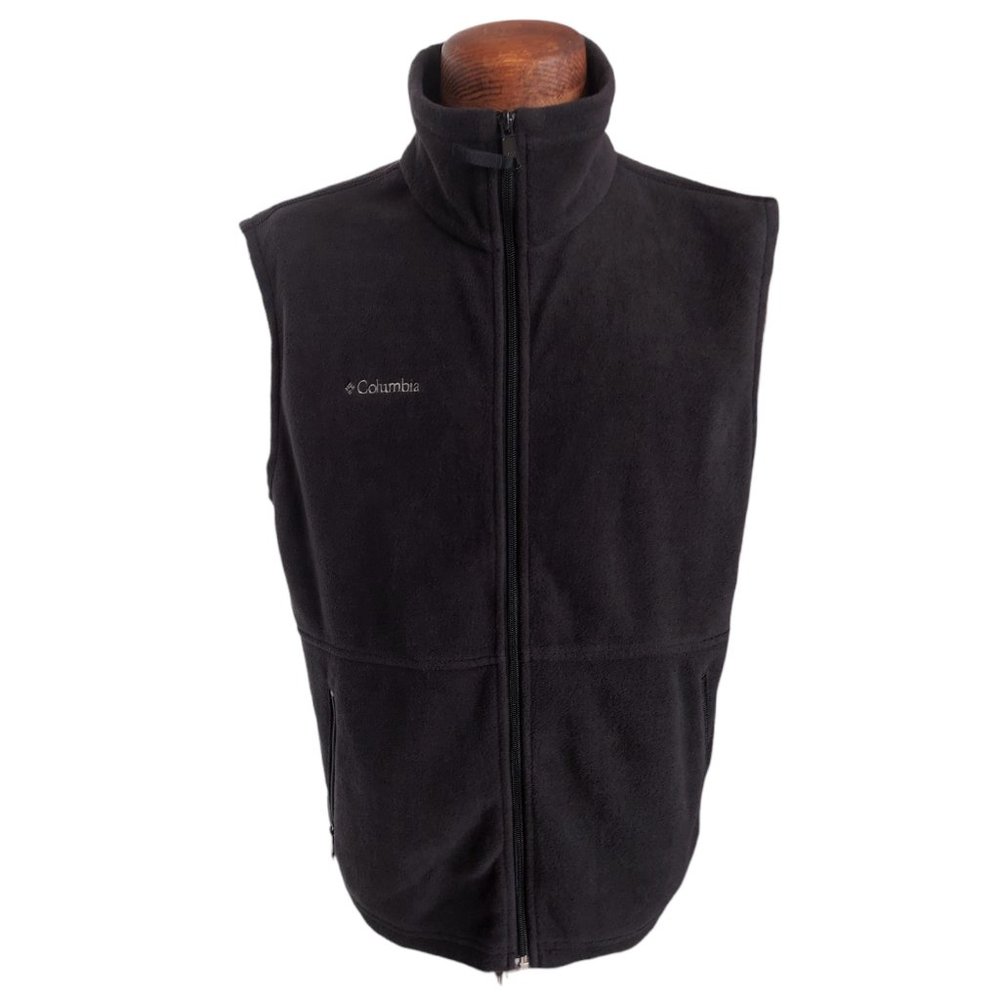 COLUMBIA Men's Black Full Zip Vest Size Large
